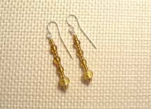 SS Gold Glass Bead Earrings (Birthday gift to my dear friend Margeaux)