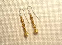 SS Gold Glass Bead Earrings (Birthday gift to my dear friend Margeaux)