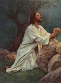 Jesús orando en el huerto