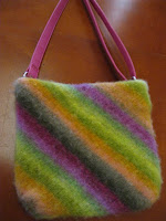 Felted Diagonal purse