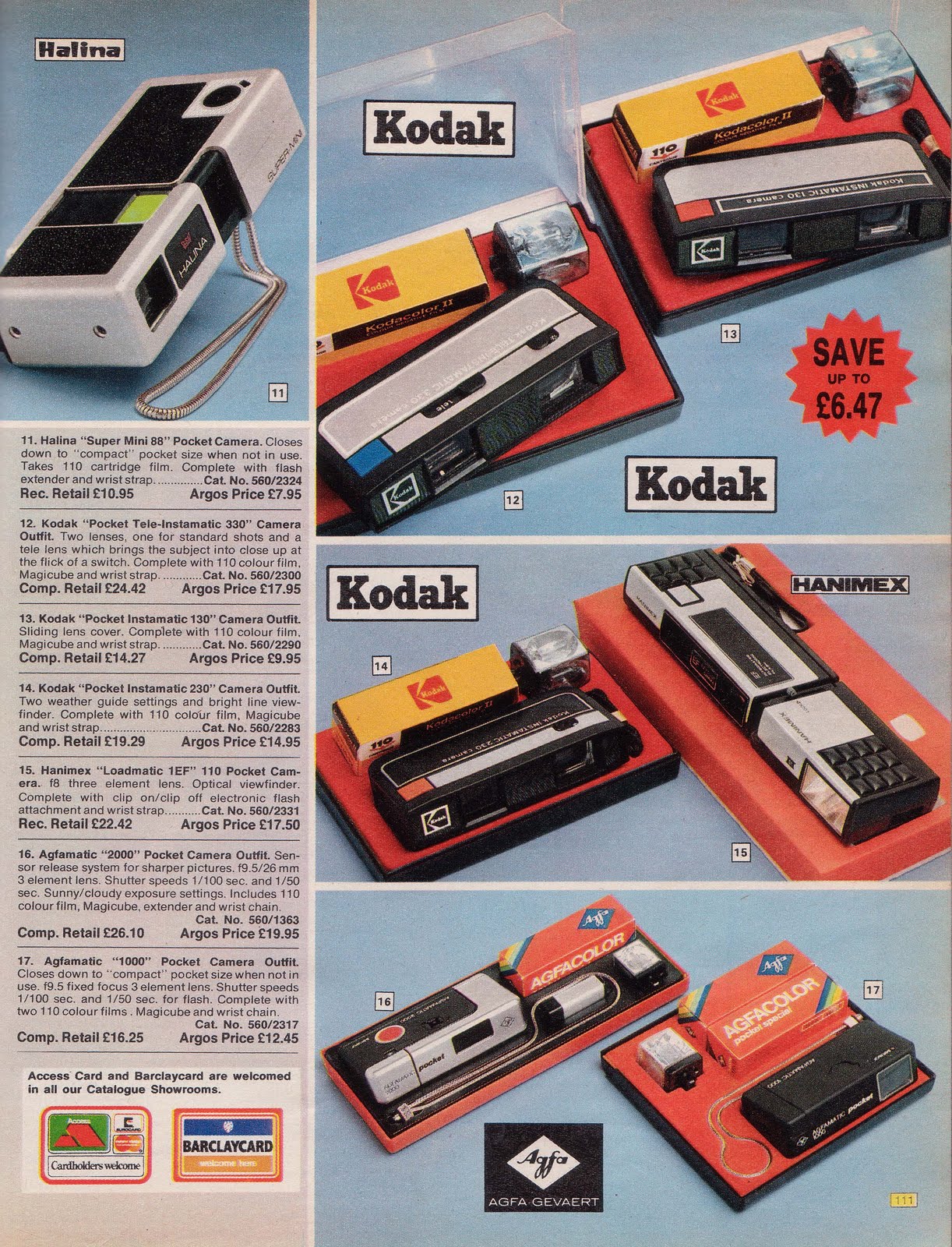 Argos Catalogue 1976 Cameras