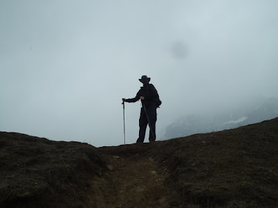 Matt, silhouetted on the ridge