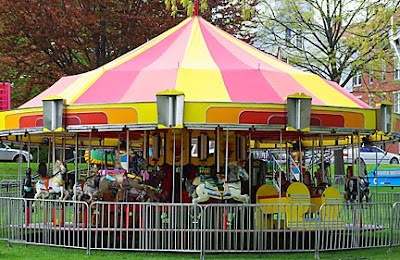 Merry-Go-Round at the traveling carnival in Amherst, MA