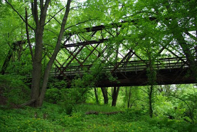 Veiw of railroad bridge from Elwell State Park