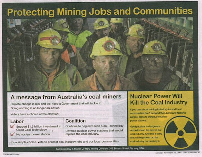 Better than a smoking gun - straightforward ad against nuclear power from coal industry in AU 1