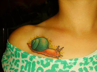 Snail tattoo image gallery