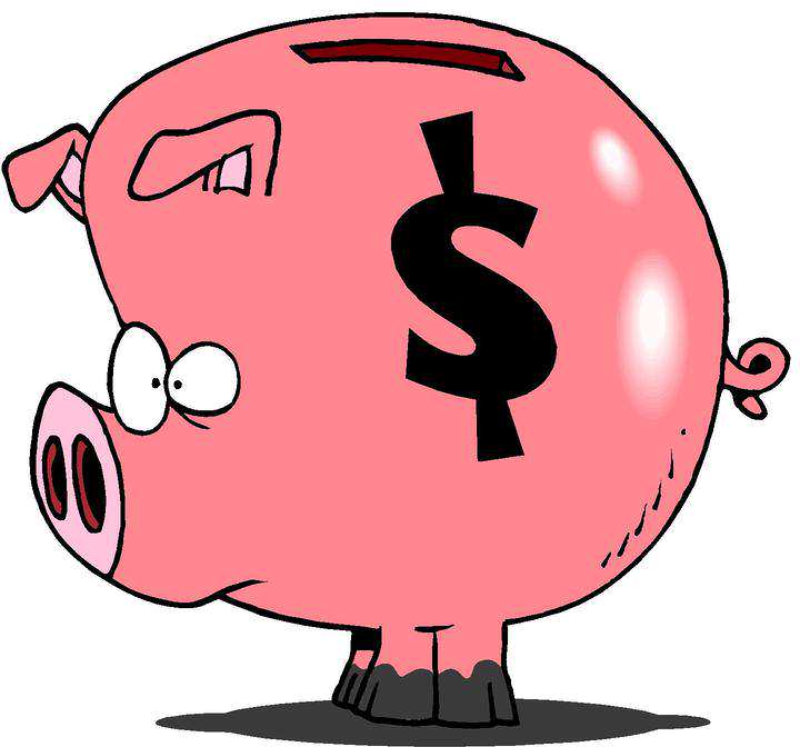 Cartoon Clipart: Piggy Bank Clipart