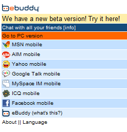 With eBuddy MobileMessenger