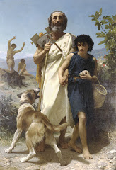 Homer and his guide by Bouguereau