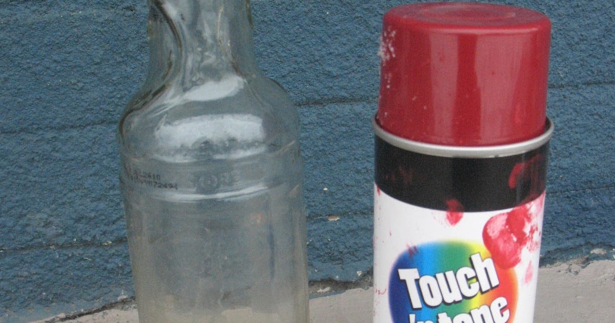 Someday Crafts Spray Painted Glass Bottles