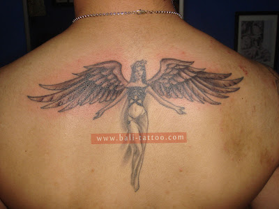 Angel wings tattoos can be done in a wide vareity of places and styles on