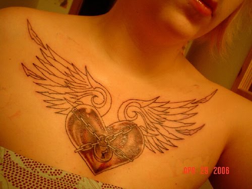 heart wings tattoo designs