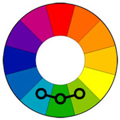 Analogous colors are next to