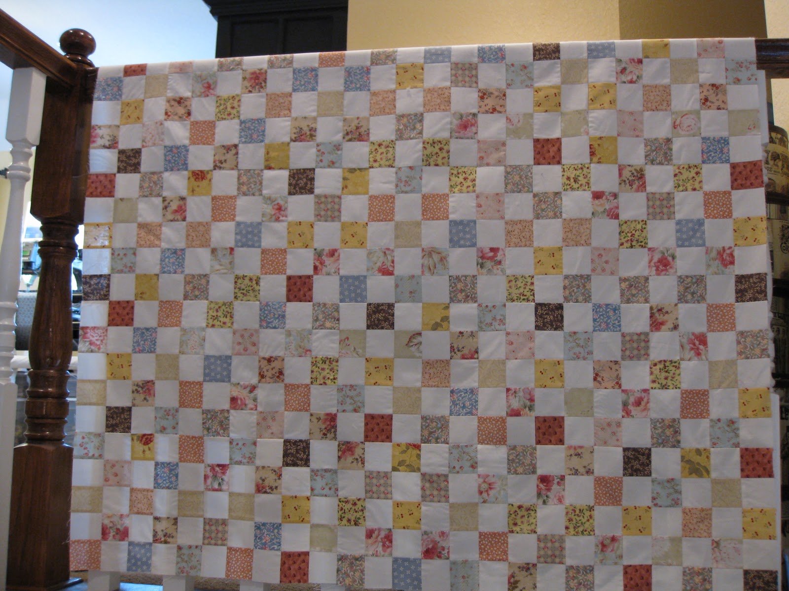 Millie's Quilting Postage Stamp Quilt Again