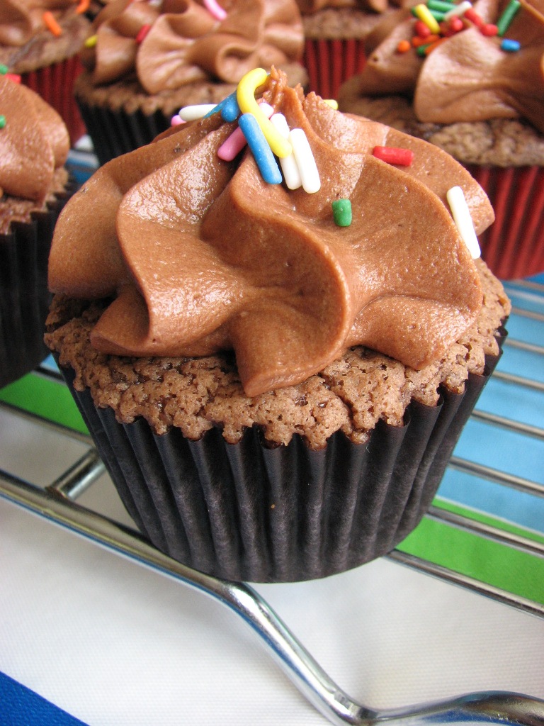 Heidi Bakes Milk chocolate cupcakes with chocolate icing