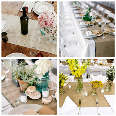 Absolutely obsessed with the look of burlap table runners