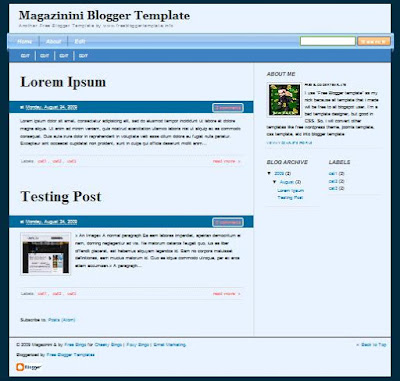 Featuring Blogger Template