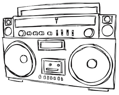 Drawing Of Boombox