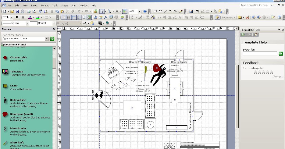 Download Free Microsoft Visio Crime Scene Template Gmteam