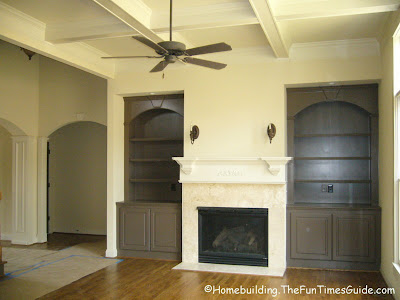 Bookcases Around Fireplace.