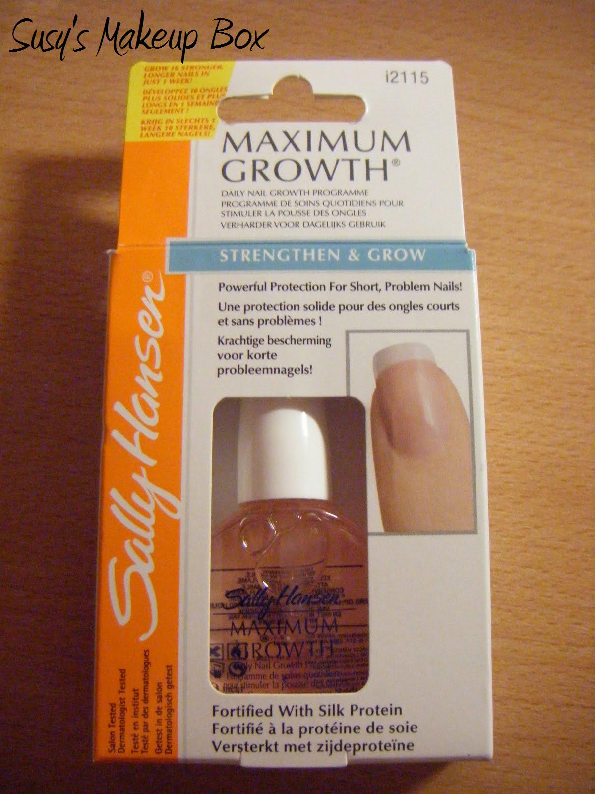 My Makeup Box Update and Review Sally Hansen Maximum Growth Nail Polish