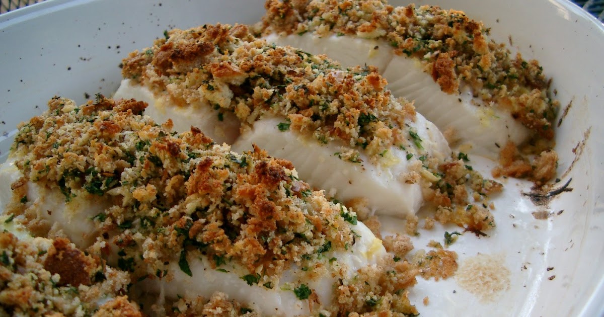 Dinners for a Year and Beyond Halibut with Garlic Butter Herb Bread Crumbs