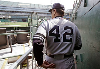 Yankees manager Joe Torre wore 42