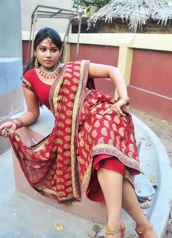 Spicy Blouse Saree Navel Photoshoot Jyothi Pics