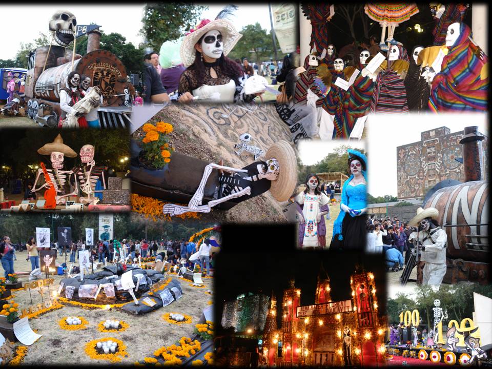 Tradición de Dia De Muertos ....  Collage+Ofrendas