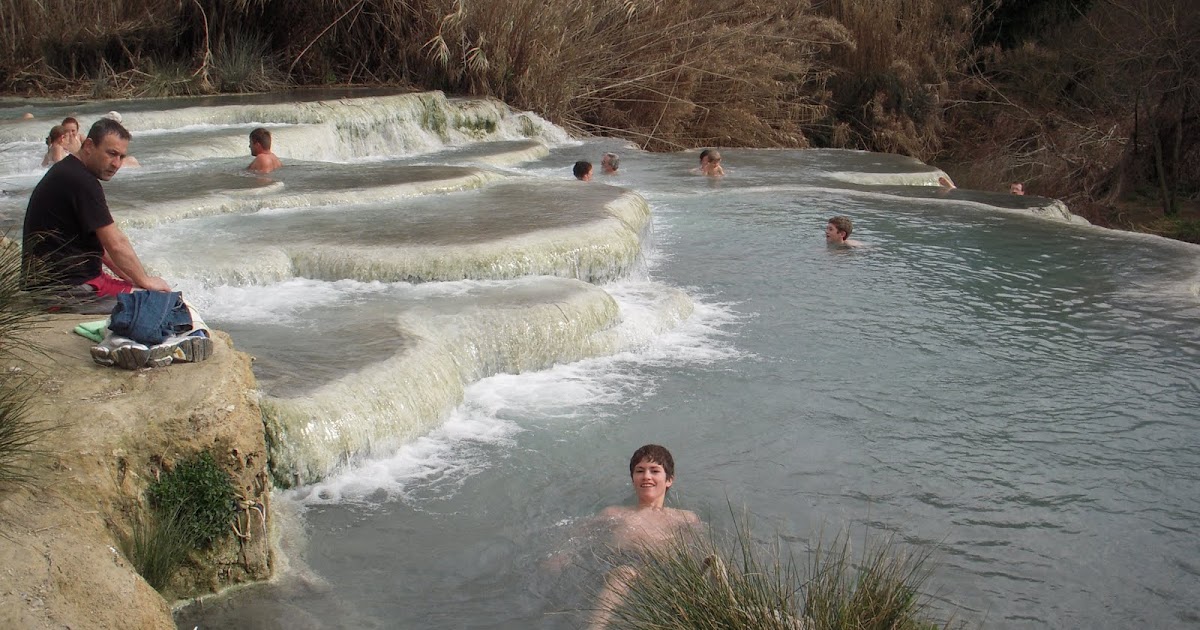 family frolics 5 baths in Tuscany (aka hot springs, terme or bagni)