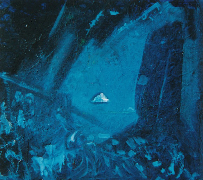 Vieille peinture bleu