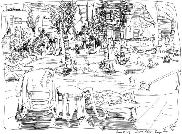 Blue Tadpole Studio: Dominican Republic drawing