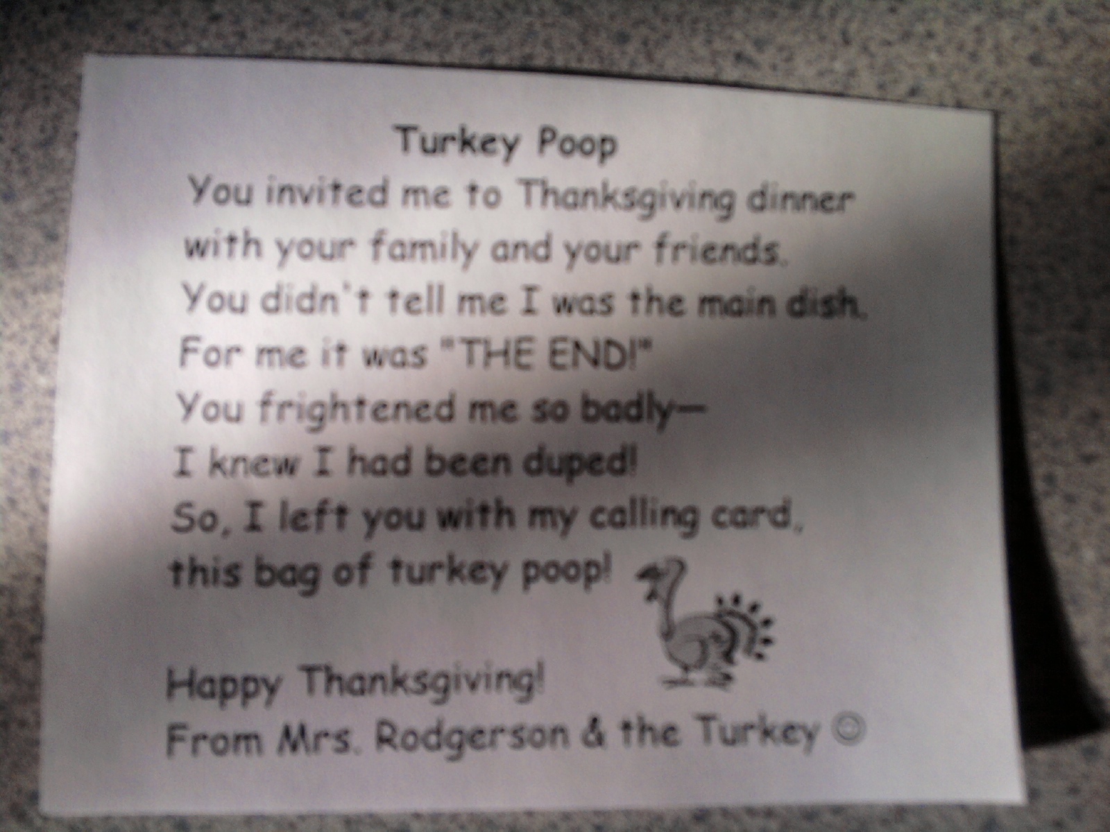 Turkey Poop! - Mine for the Making