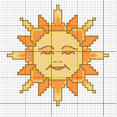 sol em ponto de cruz sol em ponto de cruz