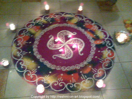 rangoli on diwali