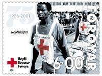 A Red Cross commemorative stamp from the Faroe Islands