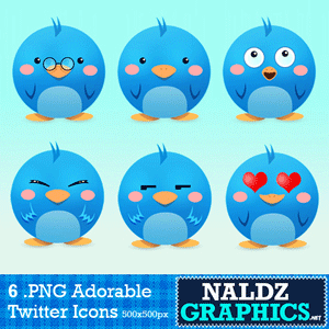 6 бесплатных иконок для Twitter от Naldz Graphics