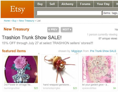Trashion Pre-Trunk Show Sale!