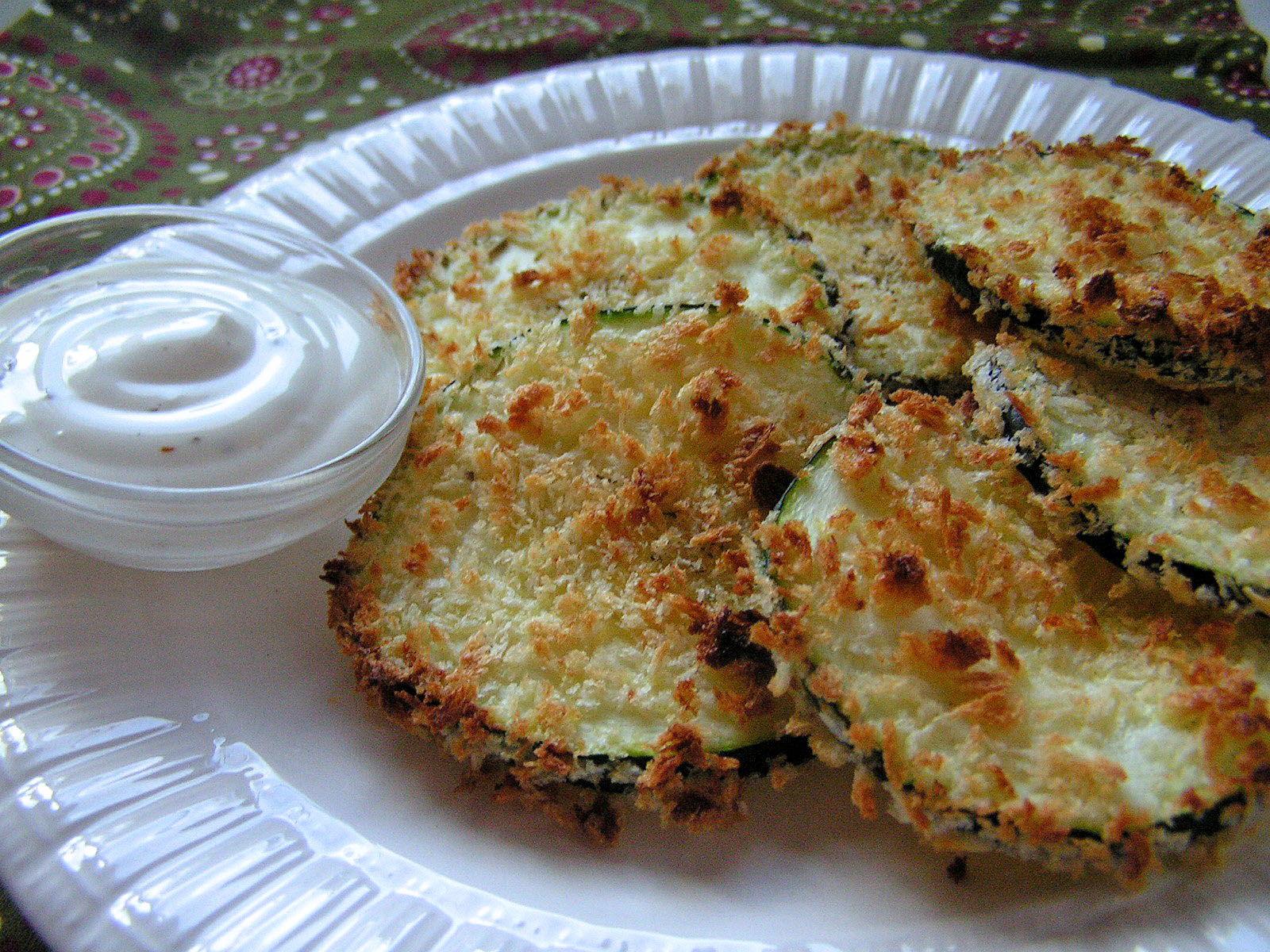 oven fried zucchini butter with a side of bread oven fried zucchini butter with a side of bread