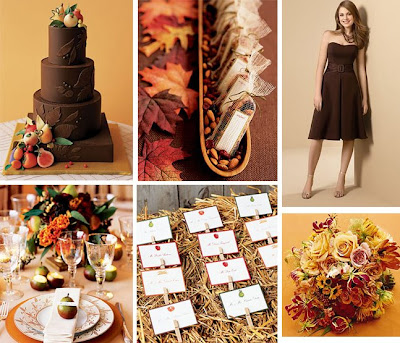 Today's post features an orange and chocolate rustic wedding perfect for