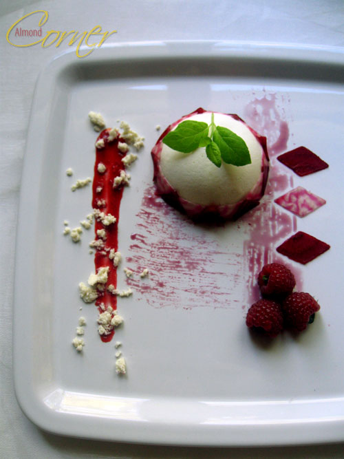 Almond Corner Fresh goat cheese mousse