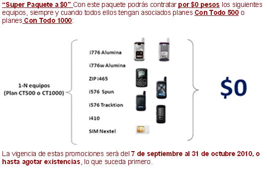 Promo de equipos para Planes CT 500 Y CT1000