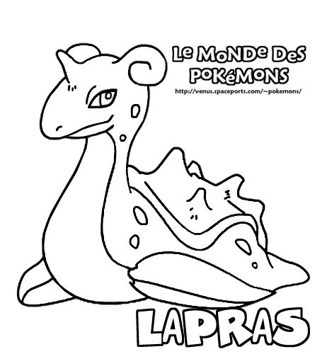 POKEMON COLORING PAGES: Lapras