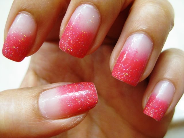 I used one of my favourite summer colours, OPI Charged Up Cherry, 