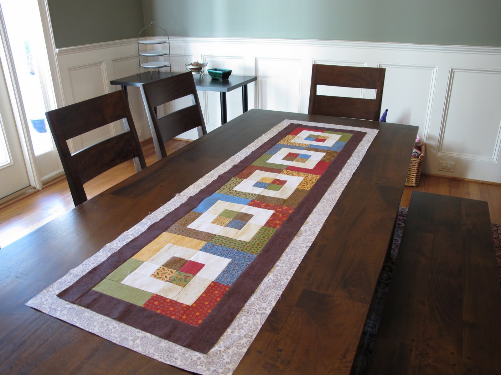 Modern Cozy Table runner progress!