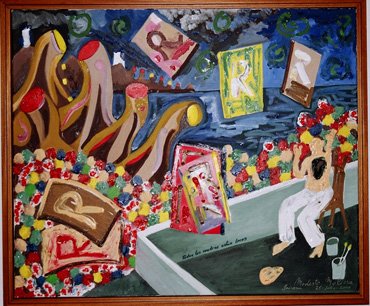 Todos los cuadros están locos. Óleo sobre Lienzo. Aprox 55cm x 74cm