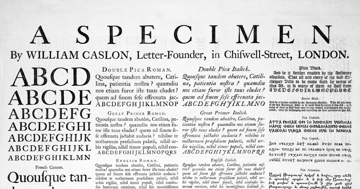 when was caslon font designed when was caslon font designed