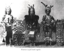 Dayak Iban Warrior In Battle Regalia