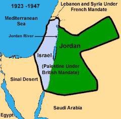 Palestine divided by the British (Divide et impera)