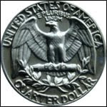 Nazi Eagle on a quarter-dollar (1960)